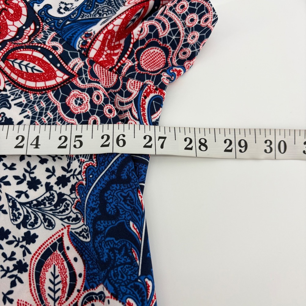 Southern Lady Paisley Butterfly Print V Neck Tunic Top Women's Plus Size 2X‎ - Picture 5 of 6